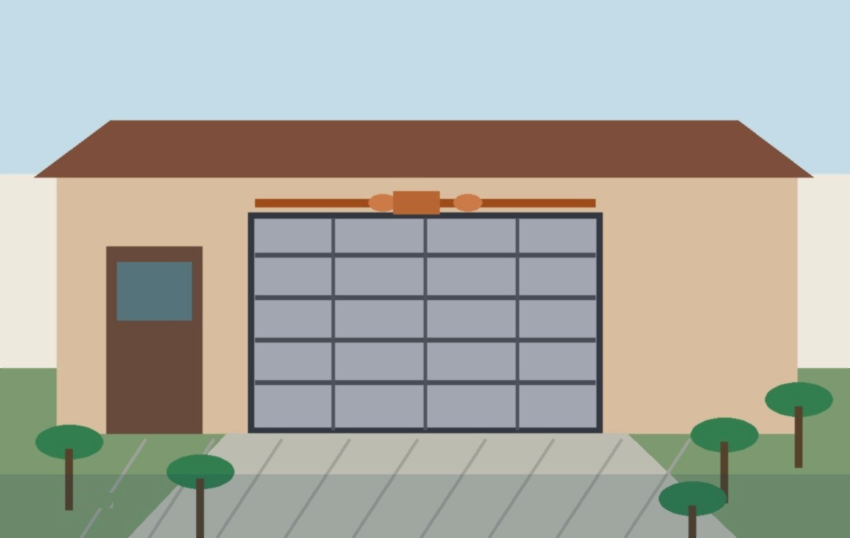 Garage door torsion spring gap check at a West University Place Texas home
